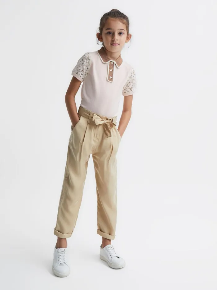 Reiss Trousers Joanie Paper Bag Cargo Trousers Camel 8211 Children