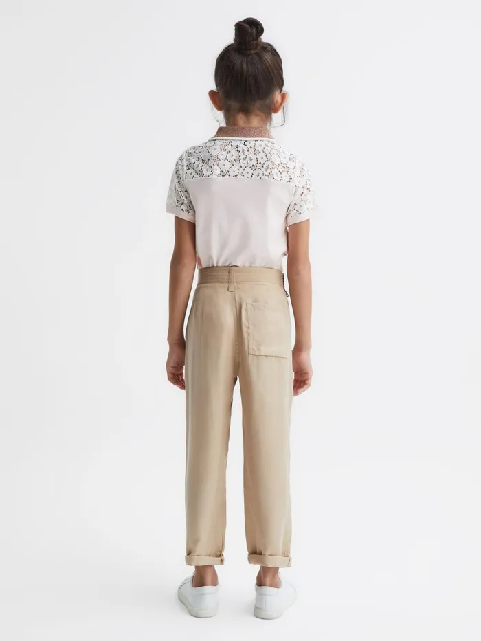 Reiss Trousers Joanie Paper Bag Cargo Trousers Camel 8211 Children