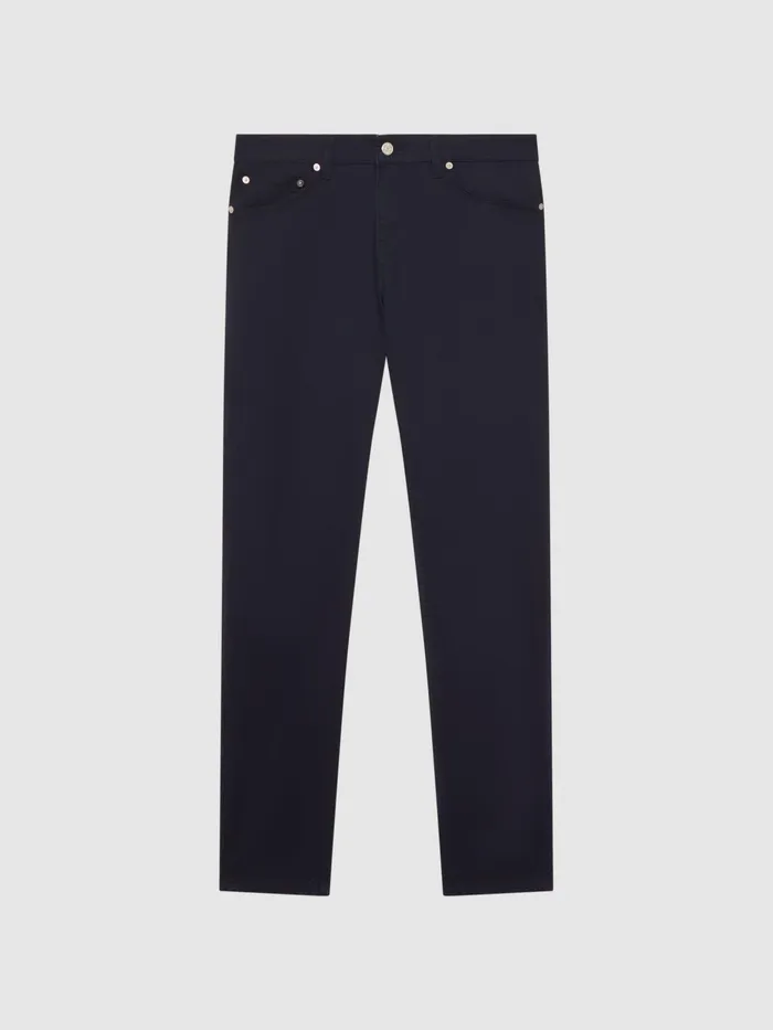 Reiss Trousers Kalkan Slim Fit Five Pocket Trousers Navy 8211 Men