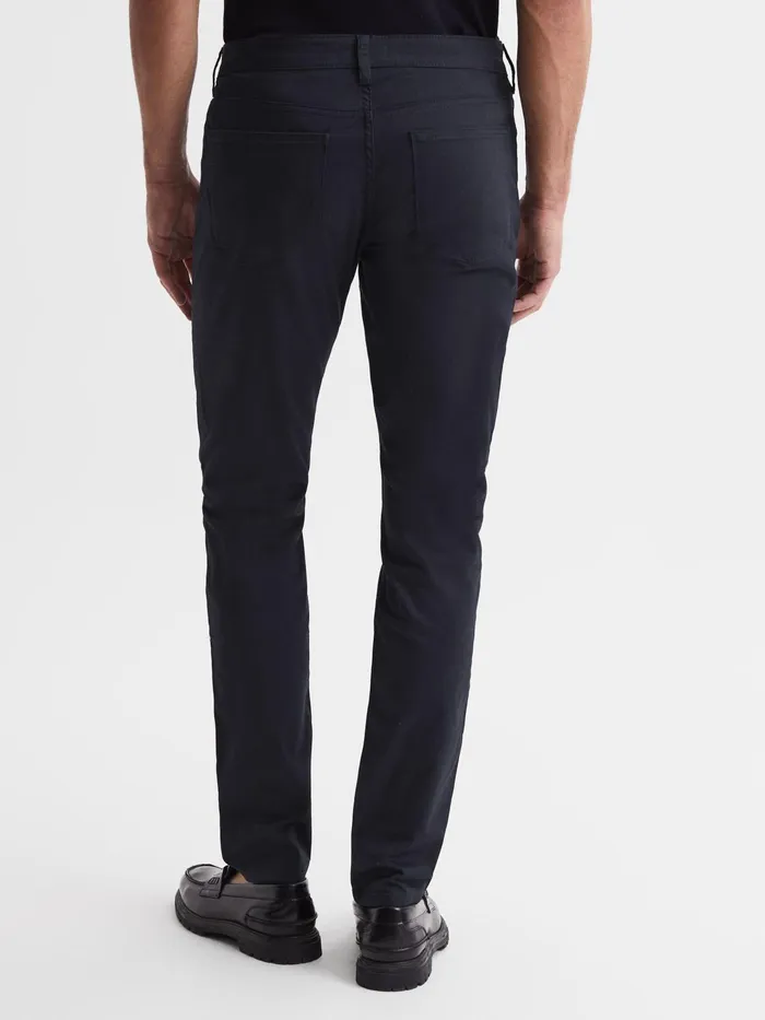 Reiss Trousers Kalkan Slim Fit Five Pocket Trousers Navy 8211 Men