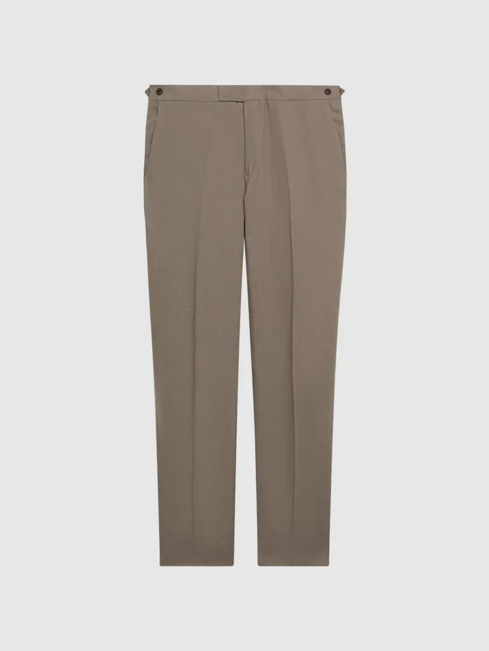 Reiss Trousers Kin Linen Formal Trousers Airforce Blue 8211 Men