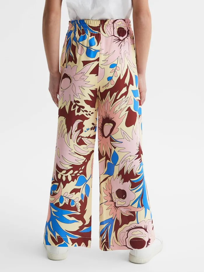 Reiss Trousers Liv Floral Printed Straight Leg Trousers Lilac 8211 Children