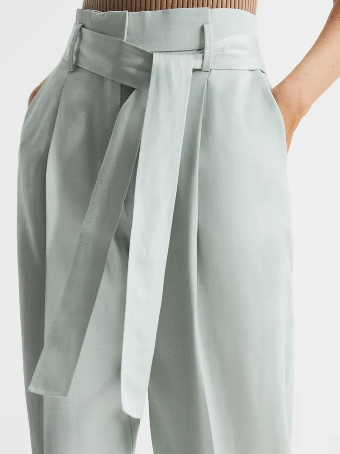 Reiss Trousers Mylie Tapered High Rise Trousers Mint 8211 Women
