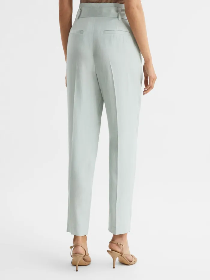 Reiss Trousers Mylie Tapered High Rise Trousers Mint 8211 Women