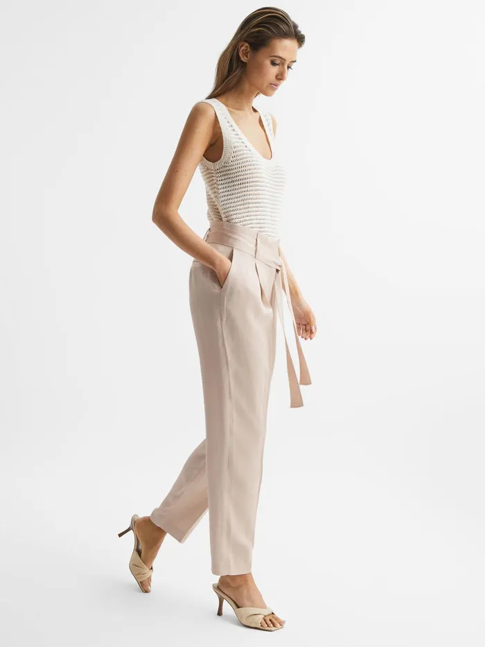 Reiss Trousers Mylie Tapered High Rise Trousers Mint 8211 Women