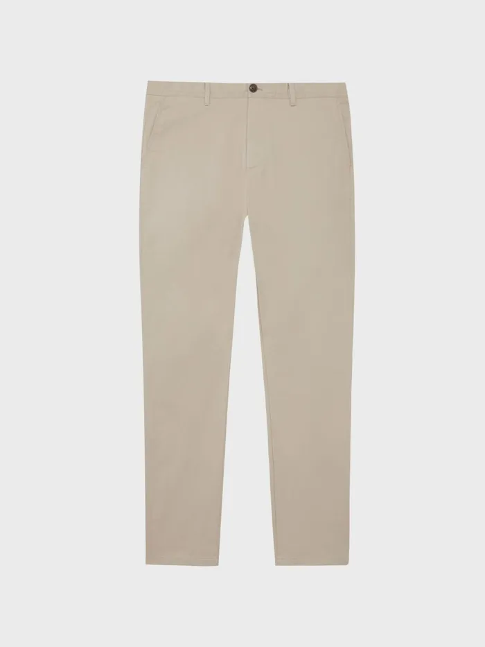 Reiss Trousers Pitch Slim Fit Washed Chinos Stone 8211 Men
