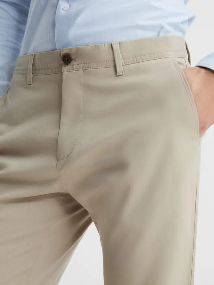Reiss Trousers Pitch Slim Fit Washed Chinos Stone 8211 Men