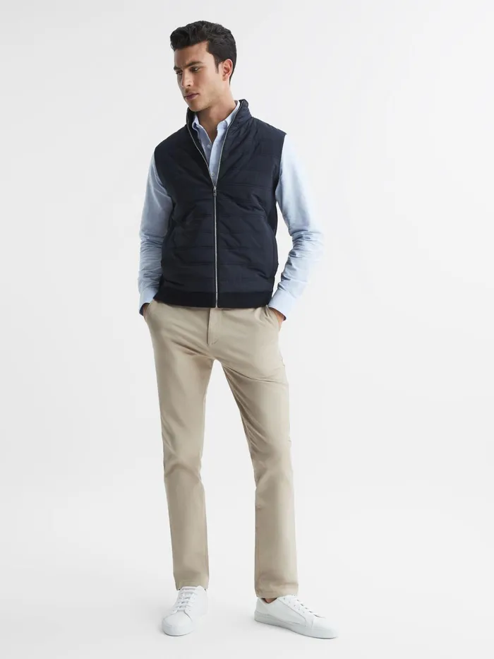 Reiss Trousers Pitch Slim Fit Washed Chinos Stone 8211 Men