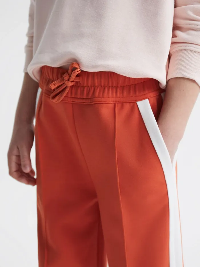 Reiss Trousers Tegan Jersey Side Stripe Trousers Camel 8211 Children