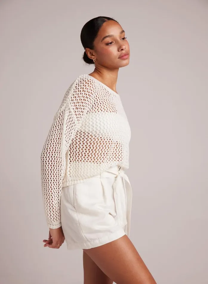 Relaxed Dropped Shoulder Sweater 8211 Off White Women Bella Dahl Long Sleeve Relaxed Dropped Shoulder Sweater 8211 Off White Women Bella Dahl Long Sleeve