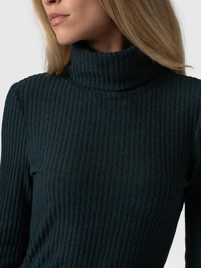 Remi Roll Neck Dress 8211 Green Green Women Saint And Sofia Dresses