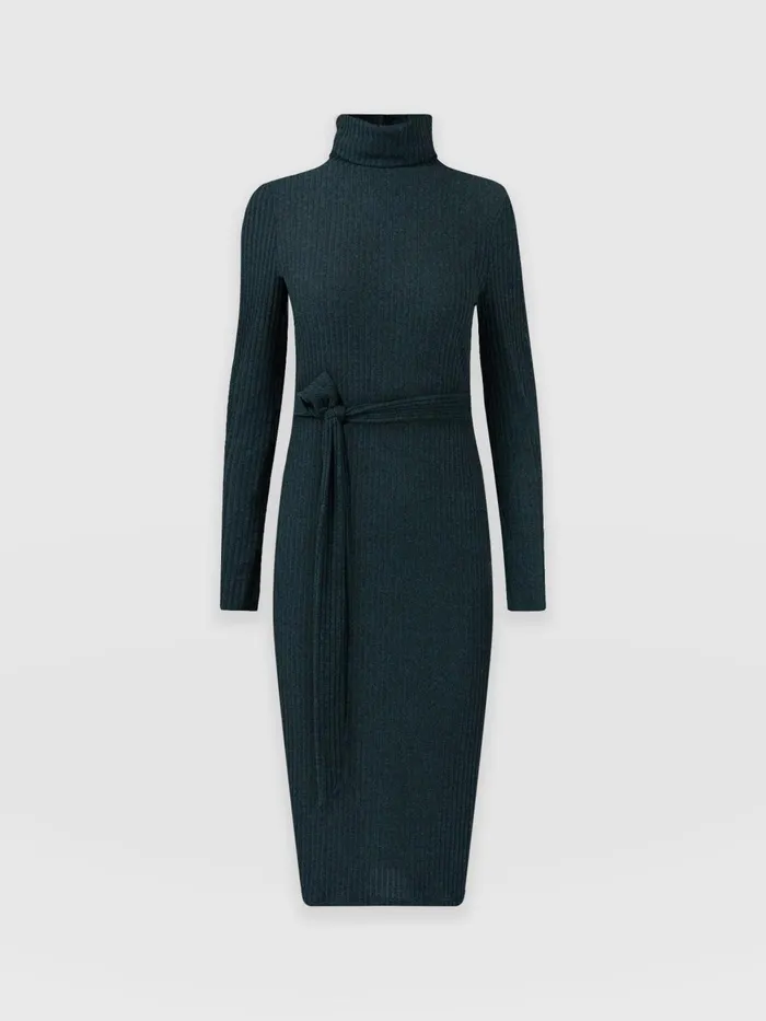 Remi Roll Neck Dress 8211 Green Green Women Saint And Sofia Dresses