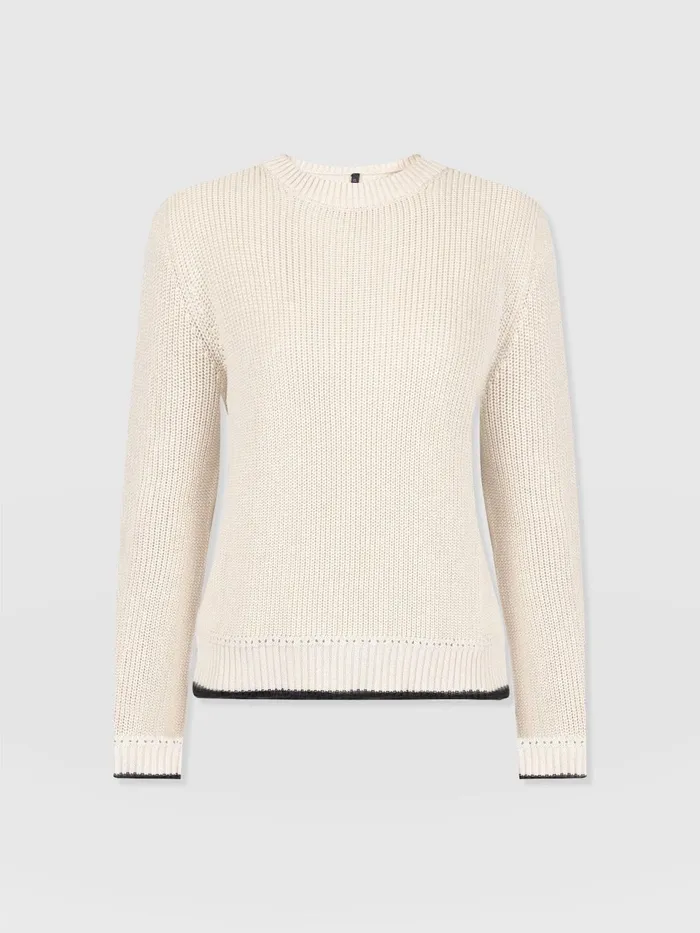 Remy Crop Sweater 8211 Cream Cream Women Saint And Sofia Knitwear