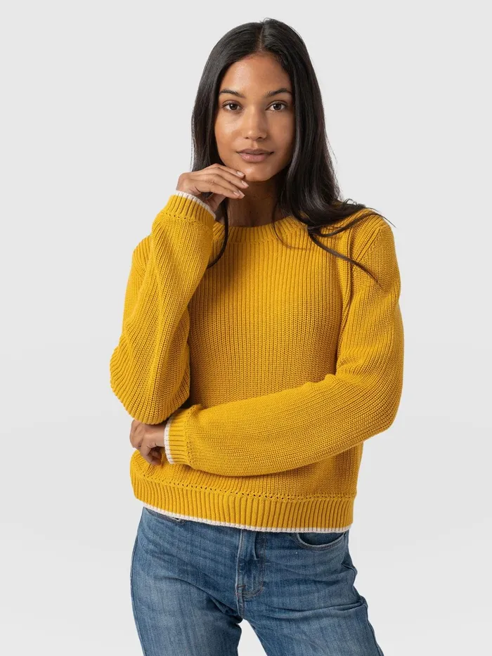 Remy Crop Sweater 8211 Yellow Yellow Women Saint And Sofia Knitwear