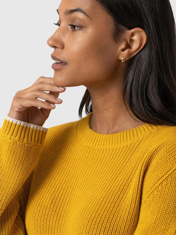 Remy Crop Sweater 8211 Yellow Yellow Women Saint And Sofia Knitwear