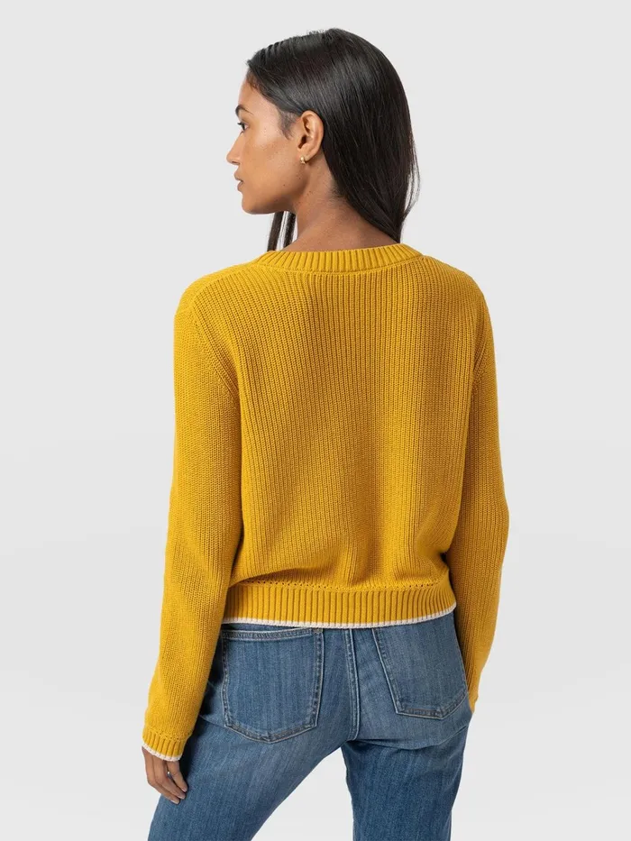 Remy Crop Sweater 8211 Yellow Yellow Women Saint And Sofia Knitwear