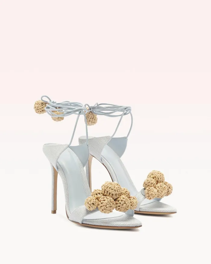 Resse Raffia Sandal Serene Blue Women Alexandre Birman Sandals