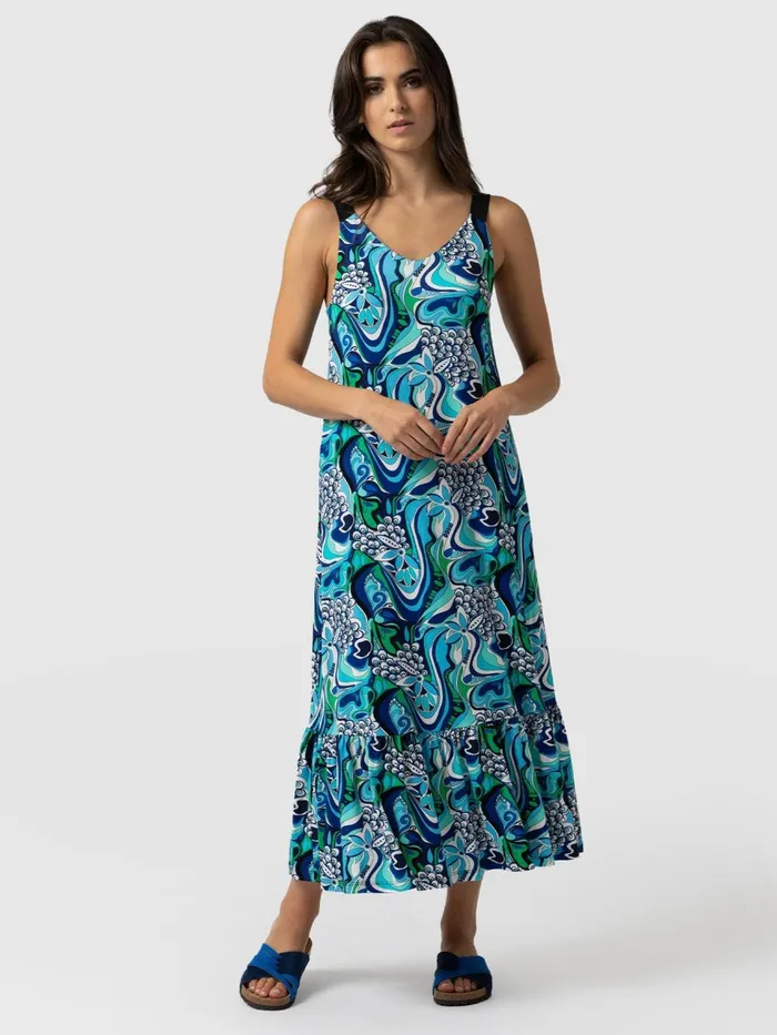 Riley Tiered Trapeze Dress 8211 Paradise Paradise Women Saint And Sofia Dresses Riley Tiered Trapeze Dress 8211 Paradise Paradise Women Saint And Sofia Dresses