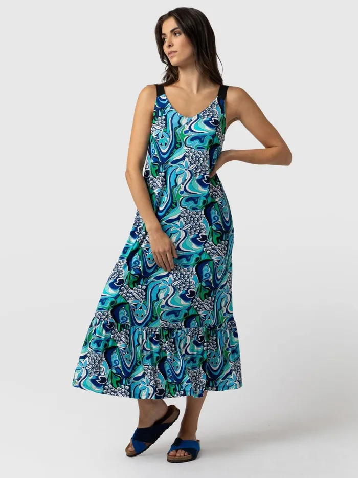 Riley Tiered Trapeze Dress 8211 Paradise Paradise Women Saint And Sofia Dresses