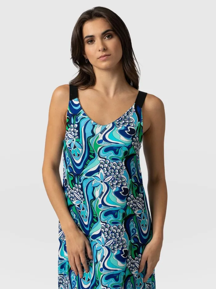 Riley Tiered Trapeze Dress 8211 Paradise Paradise Women Saint And Sofia Dresses