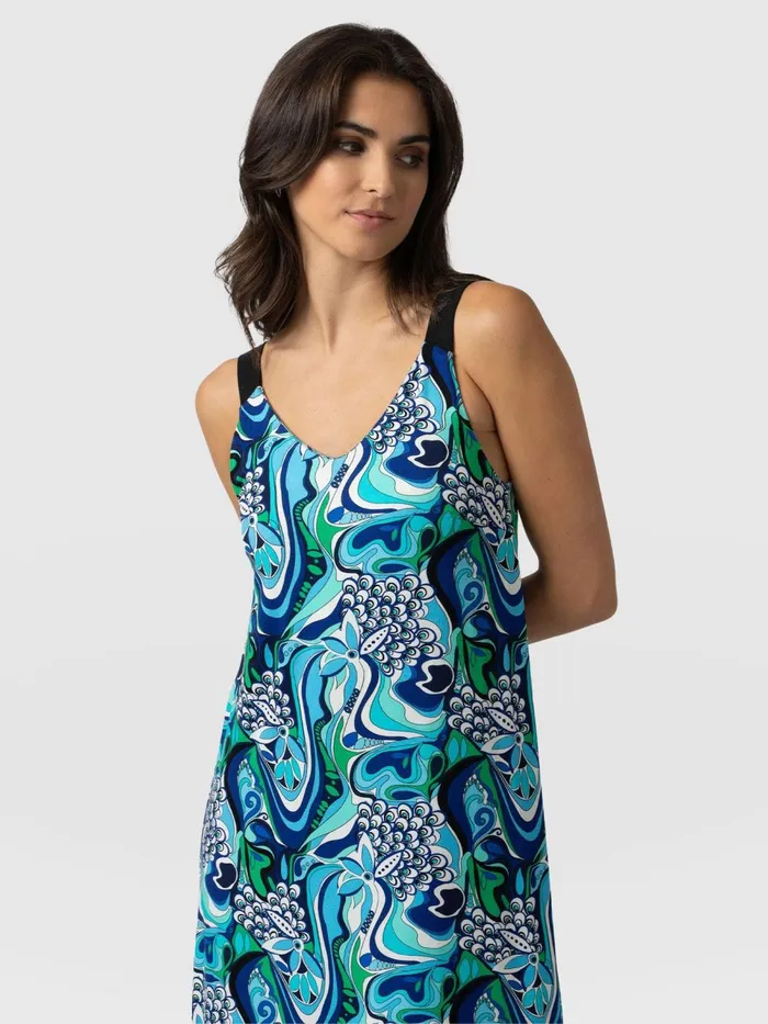 Riley Tiered Trapeze Dress 8211 Paradise Paradise Women Saint And Sofia Dresses