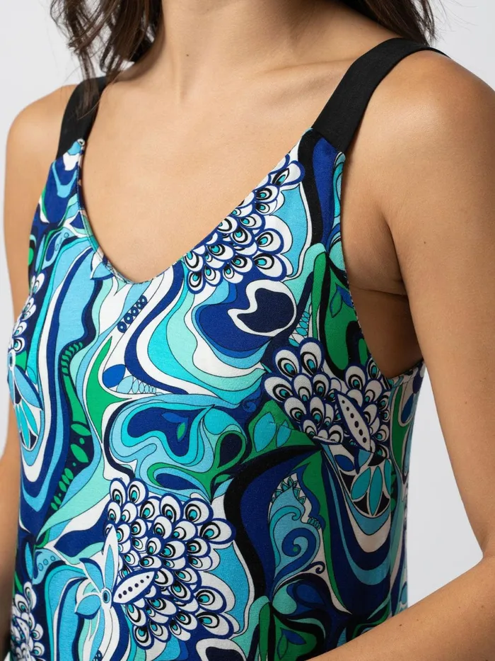 Riley Tiered Trapeze Dress 8211 Paradise Paradise Women Saint And Sofia Dresses