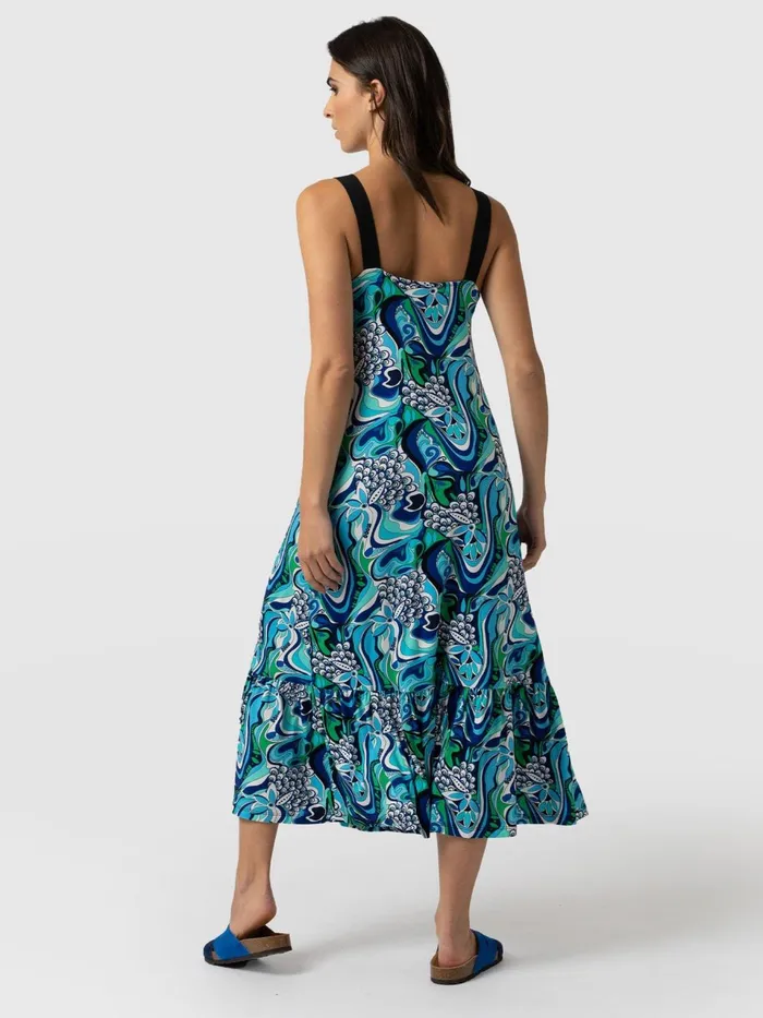 Riley Tiered Trapeze Dress 8211 Paradise Paradise Women Saint And Sofia Dresses
