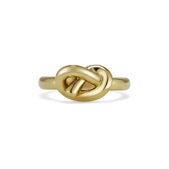 Rings Women Olivia Burton Lovers Knot Gold Plated Ring M