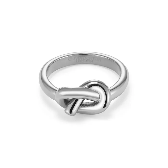 Rings Women Olivia Burton Lovers Knot Silver Tone Ring L