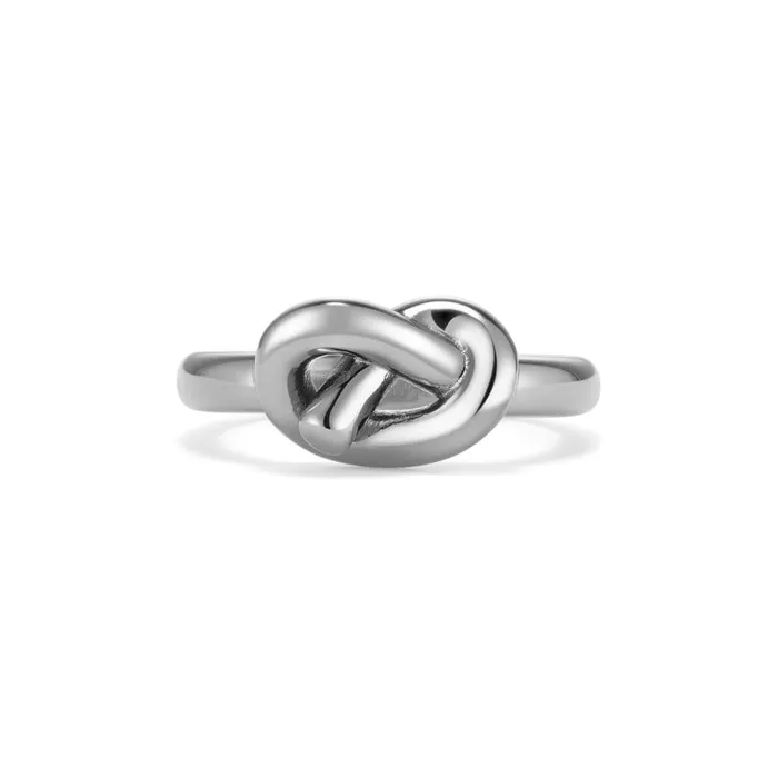 Rings Women Olivia Burton Lovers Knot Silver Tone Ring M
