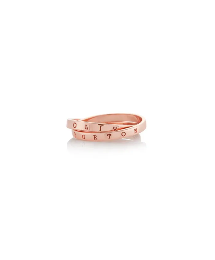 Rings Women Olivia Burton The Classics Interlink Ring Rose Gold S