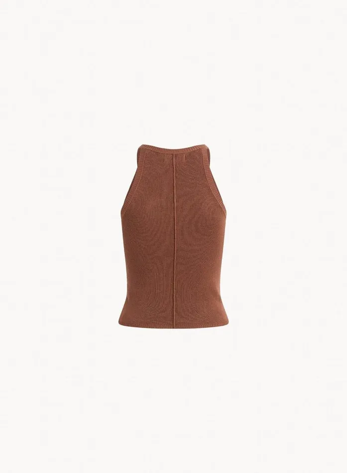 Rounded Neck Linen Jersey Tank 8211 French Espresso Women Bella Dahl Sleeveless Rounded Neck Linen Jersey Tank 8211 French Espresso Women Bella Dahl Sleeveless