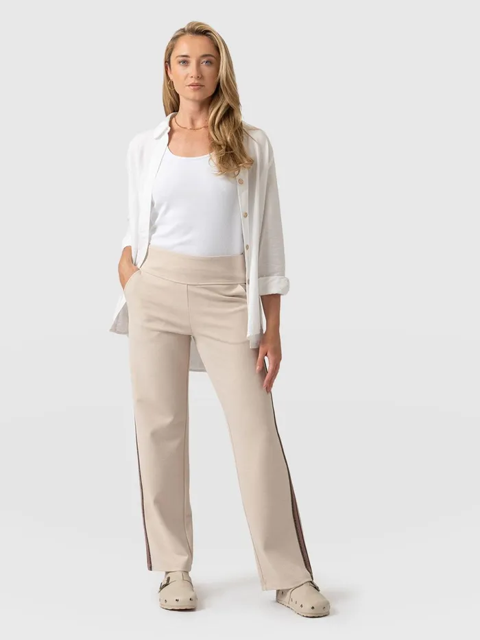 Runway Pant 8211 Light Beige 8211 Gold Lurex Stripe Gold Lurex Stripe Women Saint And Sofia Pants Runway Pant 8211 Light Beige 8211 Gold Lurex Stripe Gold Lurex Stripe Women Saint And Sofia Pants