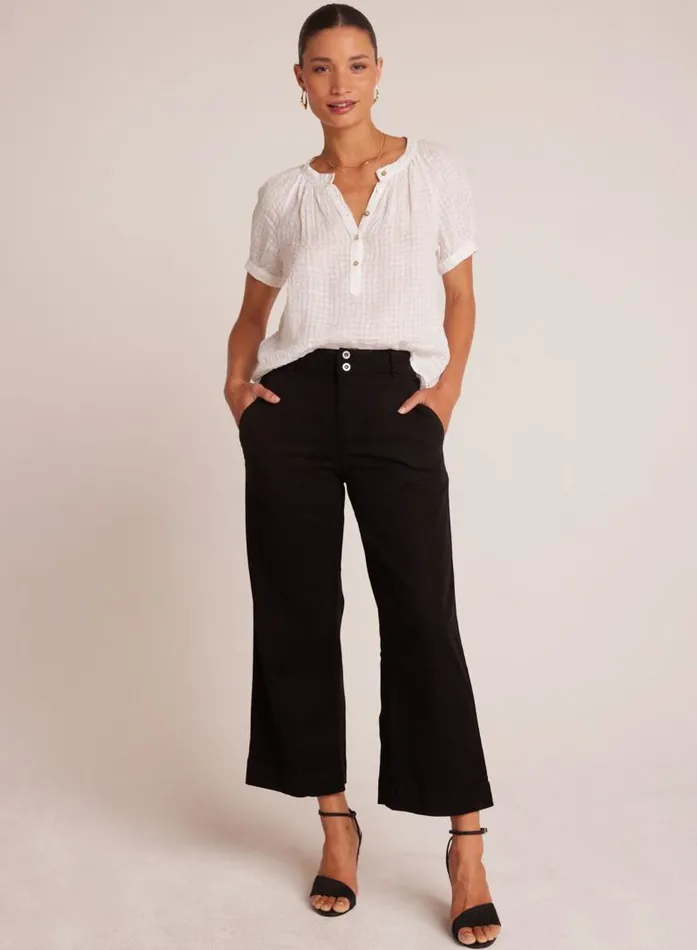 Saige Wide Leg Crop 8211 Black Women Bella Dahl Pants