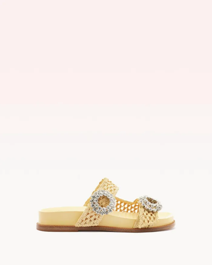 Salma Raffia Crystal Natural Naja Women Alexandre Birman Flats