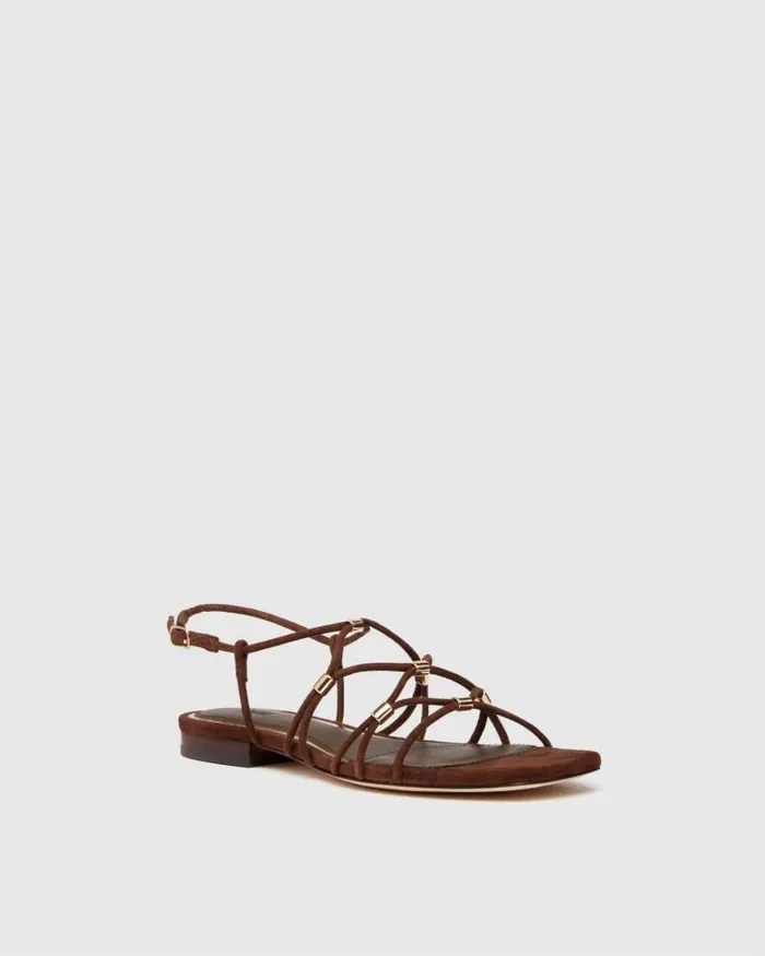 Sandals Women PAIGE Aurora Sandal 8211 Chocolate Suede Sandals Women PAIGE Aurora Sandal 8211 Chocolate Suede