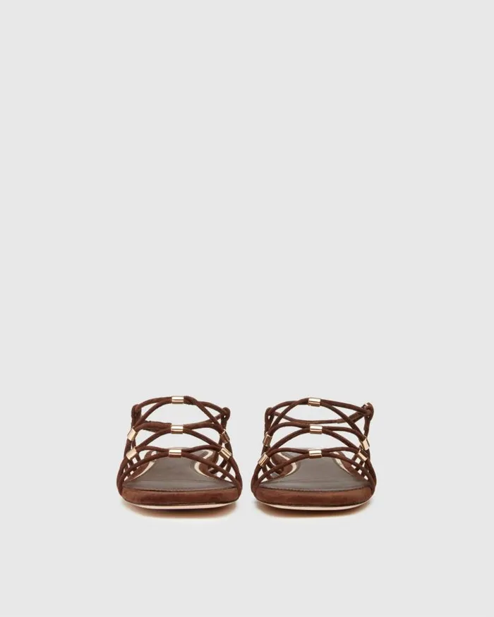 Sandals Women PAIGE Aurora Sandal 8211 Chocolate Suede Sandals Women PAIGE Aurora Sandal 8211 Chocolate Suede