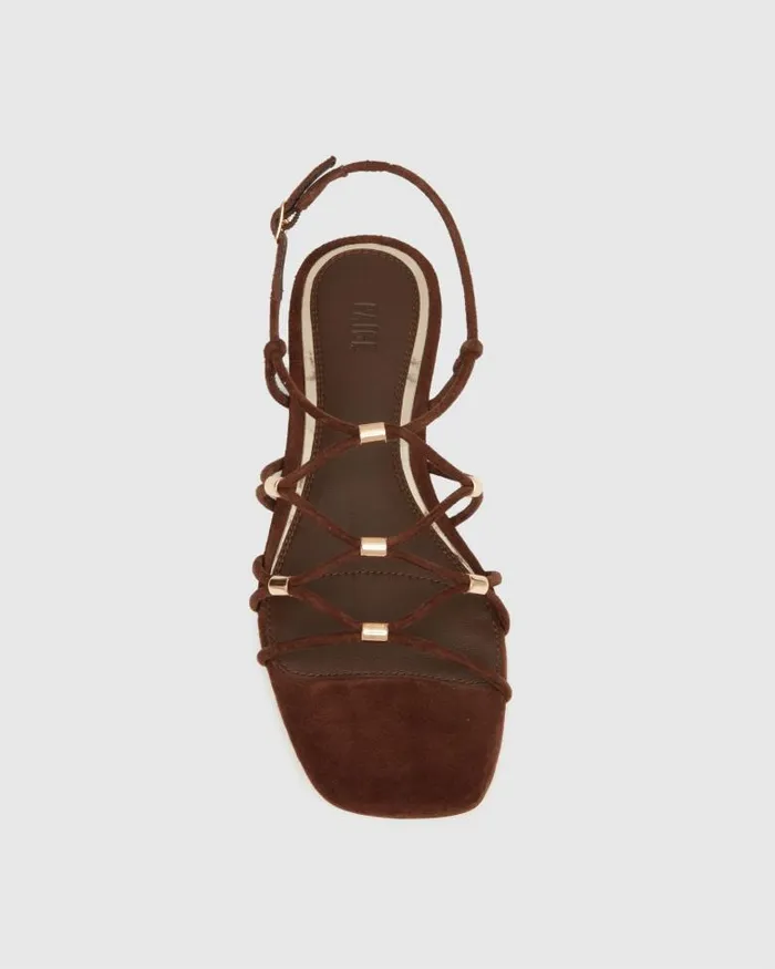 Sandals Women PAIGE Aurora Sandal 8211 Chocolate Suede Sandals Women PAIGE Aurora Sandal 8211 Chocolate Suede