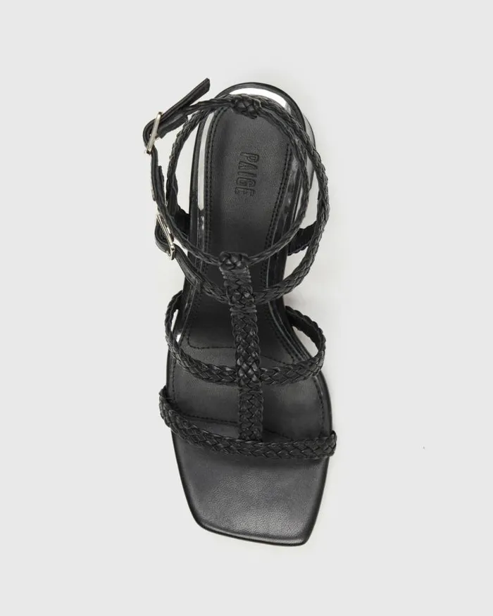 Sandals Women PAIGE Eliza Sandal 8211 Black Leather Sandals Women PAIGE Eliza Sandal 8211 Black Leather