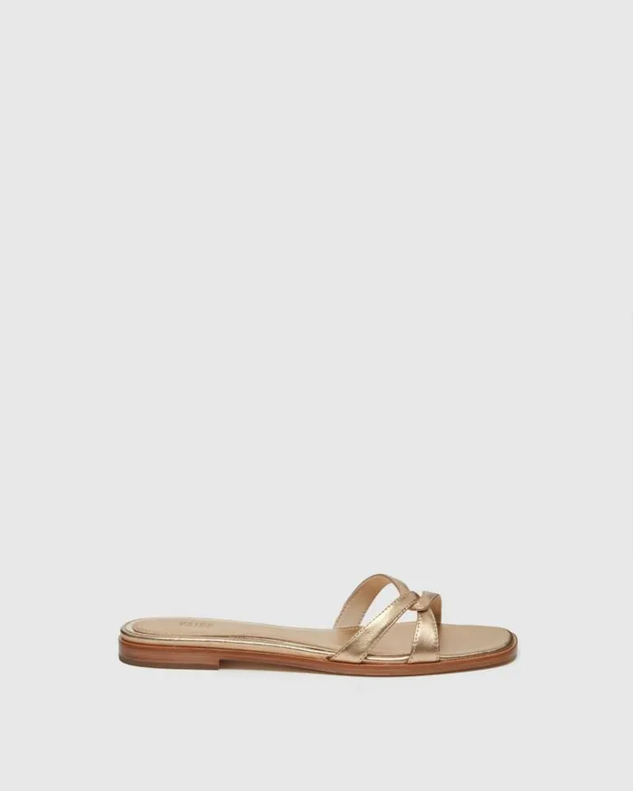 Sandals Women PAIGE Toby Sandal 8211 Dark Gold Metallic Leather