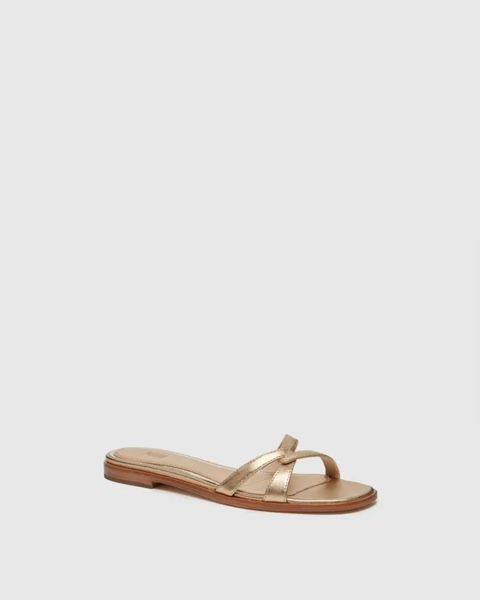 Sandals Women PAIGE Toby Sandal 8211 Dark Gold Metallic Leather Sandals Women PAIGE Toby Sandal 8211 Dark Gold Metallic Leather