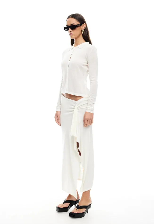 Sets and Coords Women Lioness Fashion BANKS MIDI SKIRT Ivory Sets and Coords Women Lioness Fashion BANKS MIDI SKIRT Ivory