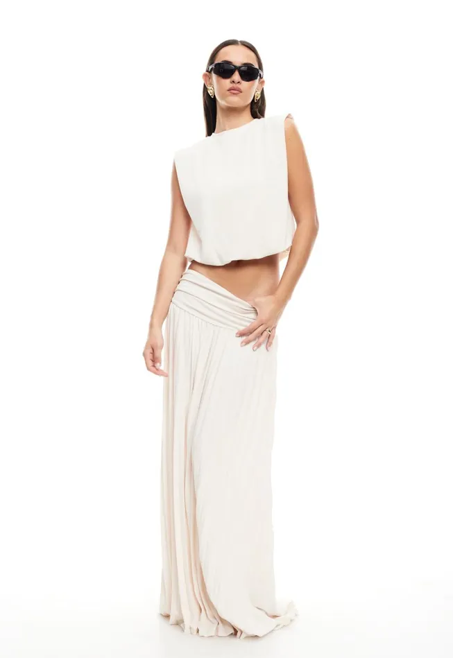 Sets and Coords Women Lioness Fashion FIELD OF DREAMS MAXI SKIRT Ivory