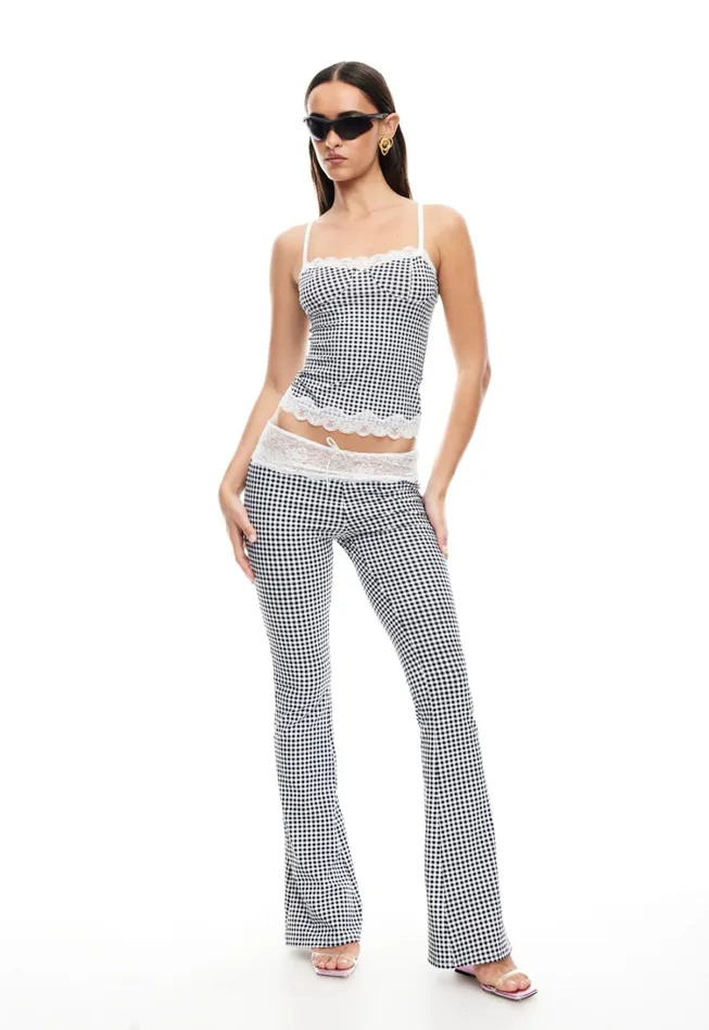 Sets and Coords Women Lioness Fashion ON POINTE PANT Black Check