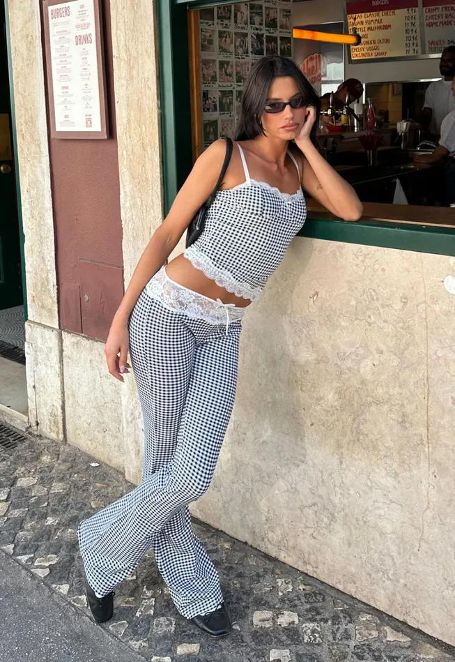 Sets and Coords Women Lioness Fashion ON POINTE PANT Black Check Sets and Coords Women Lioness Fashion ON POINTE PANT Black Check