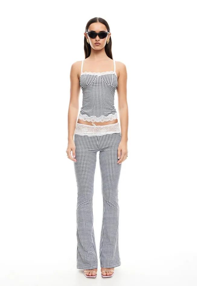 Sets and Coords Women Lioness Fashion ON POINTE PANT Black Check Sets and Coords Women Lioness Fashion ON POINTE PANT Black Check