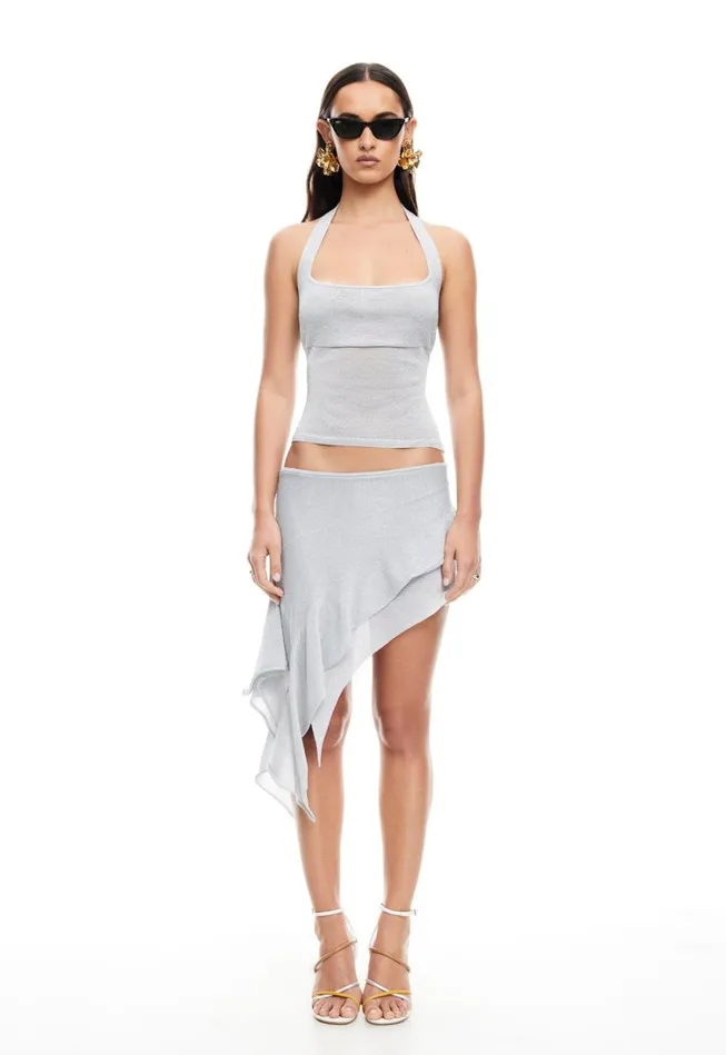 Sets and Coords Women Lioness Fashion PALISADES HALTER TOP Silver Sets and Coords Women Lioness Fashion PALISADES HALTER TOP Silver