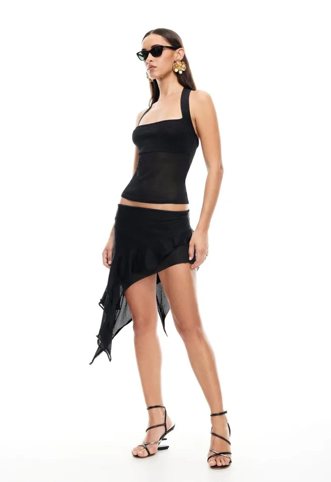 Sets and Coords Women Lioness Fashion PALISADES MINI SKIRT Onyx Sets and Coords Women Lioness Fashion PALISADES MINI SKIRT Onyx