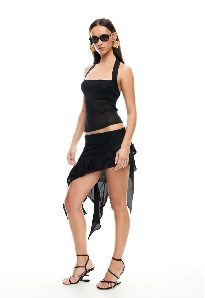 Sets and Coords Women Lioness Fashion PALISADES MINI SKIRT Onyx Sets and Coords Women Lioness Fashion PALISADES MINI SKIRT Onyx