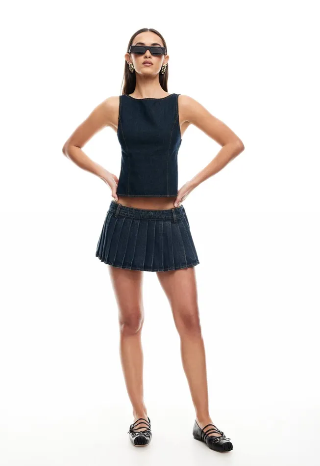 Sets and Coords Women Lioness Fashion RIDER BACKLESS TOP Indigo Sets and Coords Women Lioness Fashion RIDER BACKLESS TOP Indigo